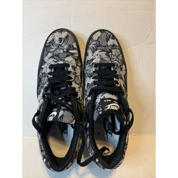 NIKE AIR MAX 1 GPX TROPICAL FLORAL BLACK WHITE DARK GREY Size 9684174-001 Worn 1 - Picture 2 of 11